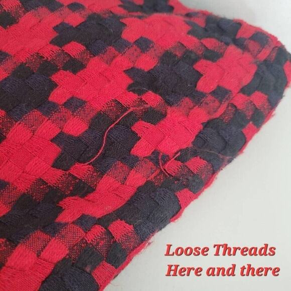 Coldwater Creek Womens Large Red & Black Houndstooth Lightweight Jacket Shacket - Picture 4 of 16